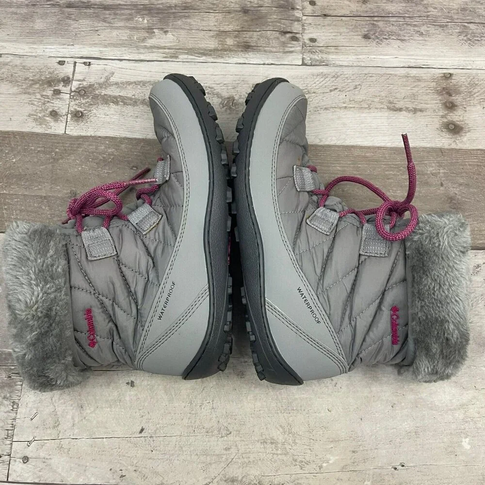 Columbia Youth Waterproof Lightweight Snow Winter Boots Girls US‎ 6 Gray